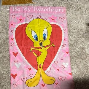 Tweety Valentine's flag looney toons
